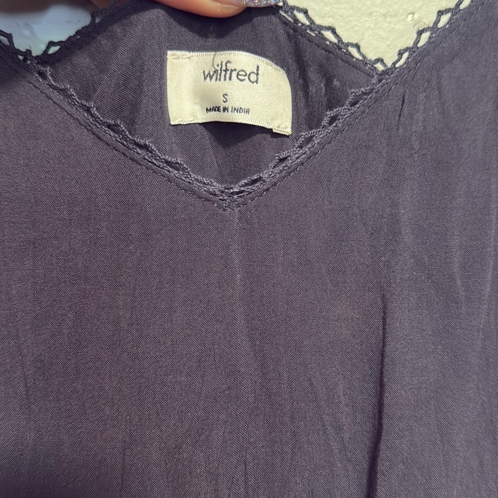 Wilfred Dark Navy Cropped Jumpsuit - thin straps - Small - Picture 2 of 11